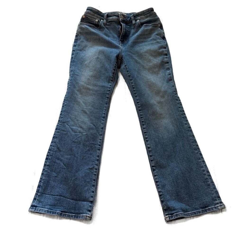 Madewell Curvy Kick Out Crop Jeans in Blue Wash Size 28